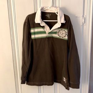 Old navy boys brown polo shirt size 8